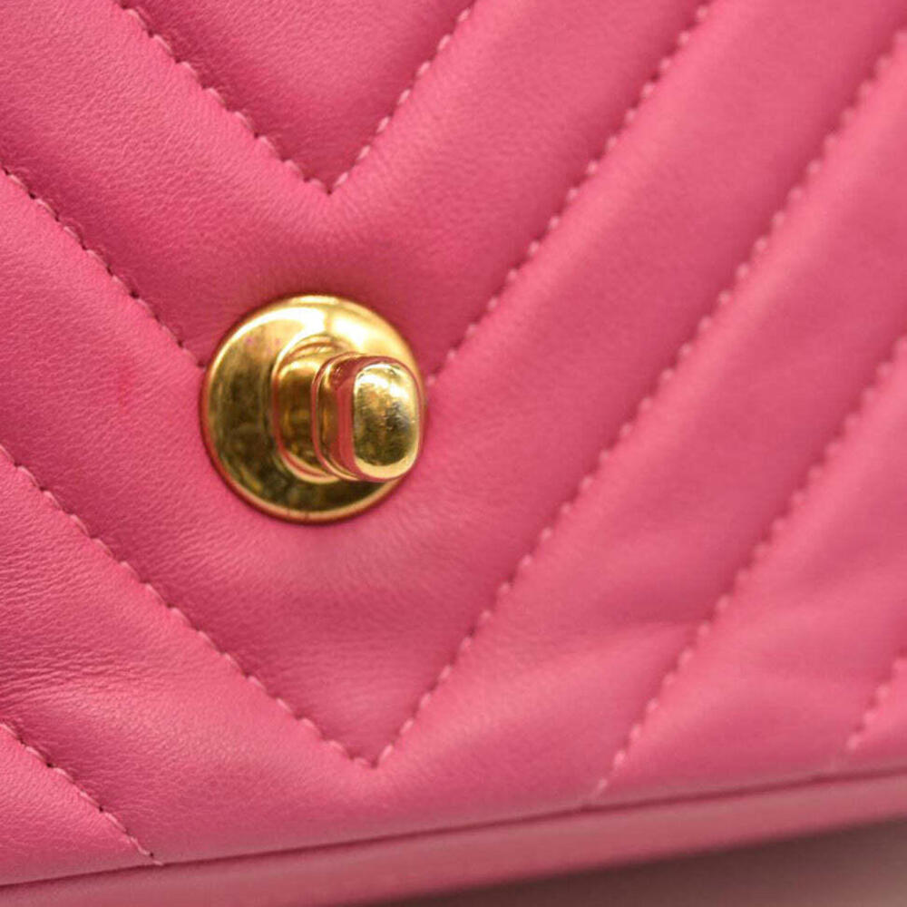 Chanel  Lambskin Chevron Quilted Mini Rectangular Flap Dark - Picture 12 of 15
